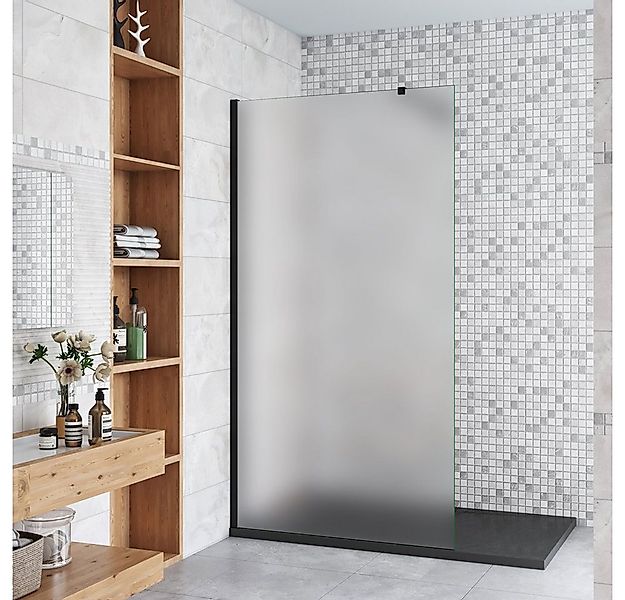 duschspa Duschwand Walk in Milchglas 10mm NANO ESG Duschwand Duschabtrennun günstig online kaufen