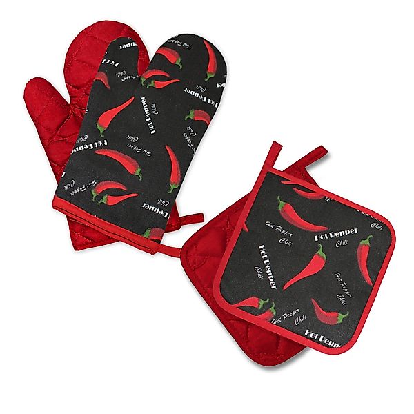 Delindo Lifestyle Topfhandschuhe Küchenhelfer, (4-tlg), Hitzebeständig günstig online kaufen