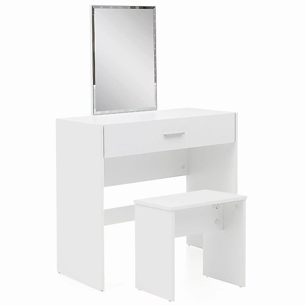 Schminktisch 81x131x39 cm Weiß Konsolentisch Holz Modern | Kosmetiktisch mi günstig online kaufen