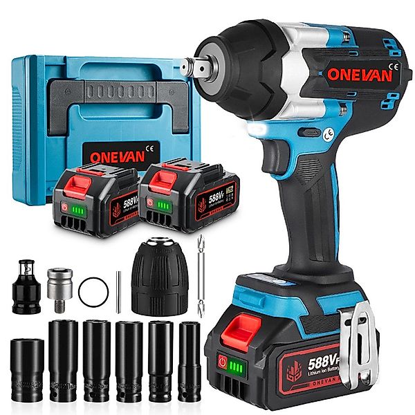 ONEVAN Akku-Schlagschrauber 1/2" Bürstenloser Schlagschrauber mit günstig online kaufen