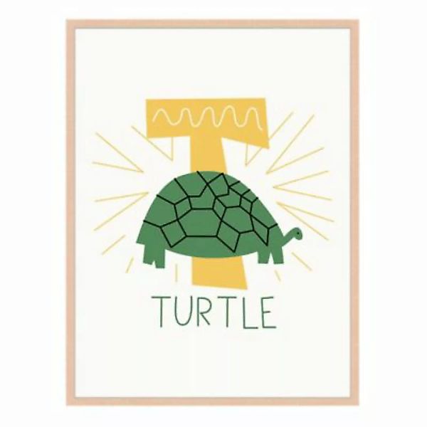 Milan Moon Wandbild Schildkröte beige Gr. 60 x 80 günstig online kaufen