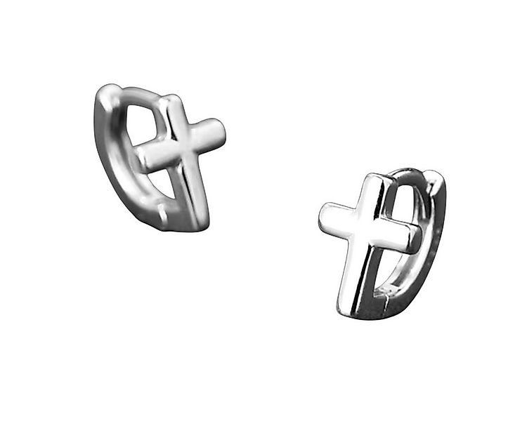 ELLAWIL Paar Creolen Ohrschmuck Damenohrringe Kreuz Creole Ohrcreolen Kreuz günstig online kaufen