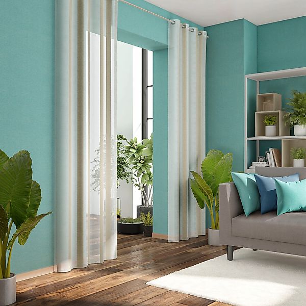Neutex for you Vorhang "ALASSIO" Ösen 1 tlg. Längssteifen mit Glanzeffekt günstig online kaufen