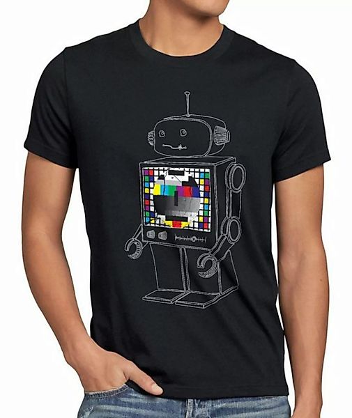 style3 Print-Shirt Herren T-Shirt Testbild Roboter Big Bang Sheldon TV Moni günstig online kaufen