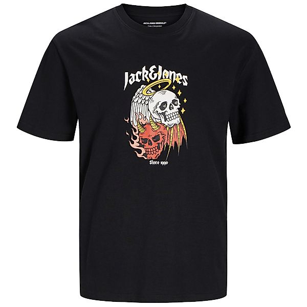 Jack&Jones T-Shirt mit Skull-Print Farbe schwarz Größe: 4XL günstig online kaufen