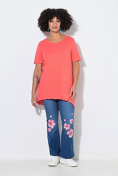 Angel of Style T-Shirt Longshirt Rundhals Halbarm gerundeter Saum günstig online kaufen