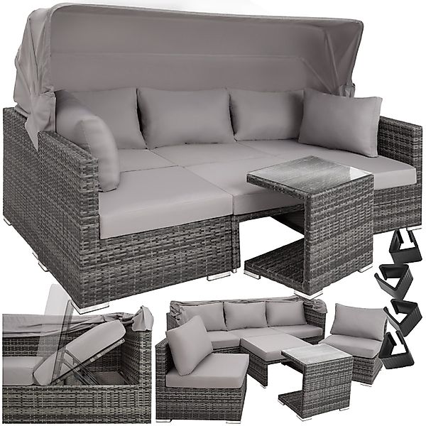 tectake Loungeset Rattan Lounge, (Set., 7-tlg), günstig online kaufen