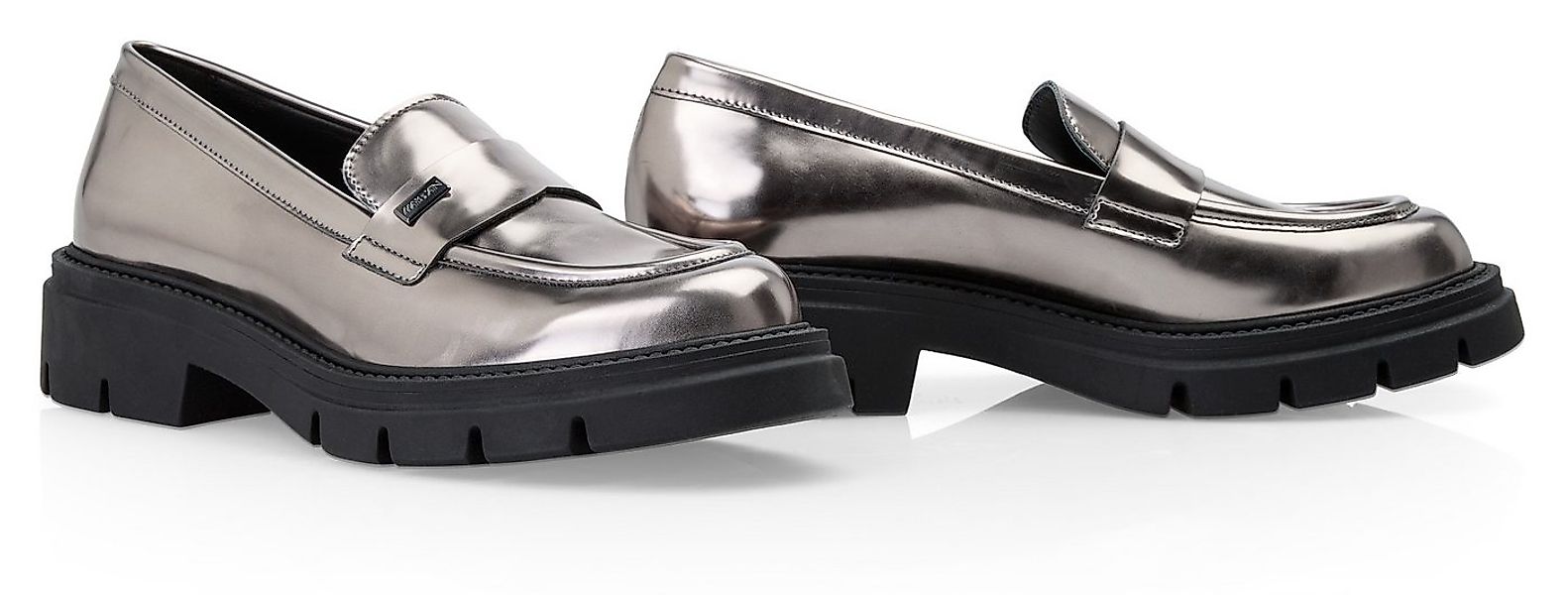 Marc Cain Noble Neutrals Loafer, Chunky Slipper, Plateauschuh mit Blockabsa günstig online kaufen