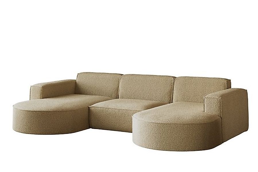 Kaiser Möbel Ecksofa Sofa U form, Couch U form MODENA U STUDIO stoff Neve, günstig online kaufen