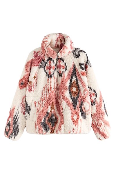 Next Fleecepullover Teddyfell-Jacke mit halbem Reißverschluss günstig online kaufen