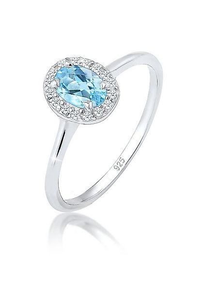 Elli DIAMONDS Verlobungsring Oval Topas Diamant Brillantschliff (0.08 ct) 9 günstig online kaufen