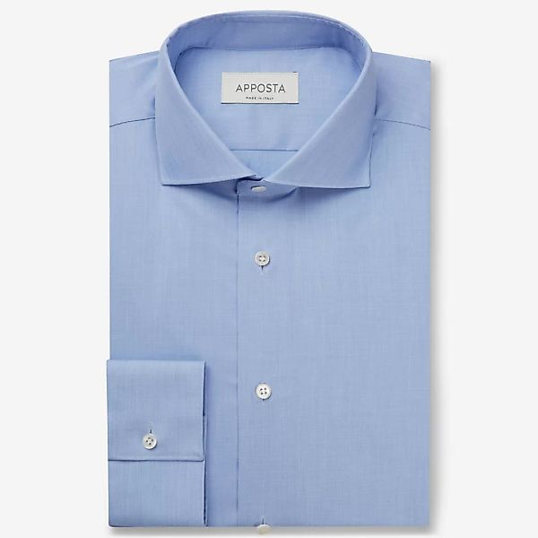 Hemd  einfarbig  hellblau 100 % bügelleichte baumwolle popeline, kragenform günstig online kaufen