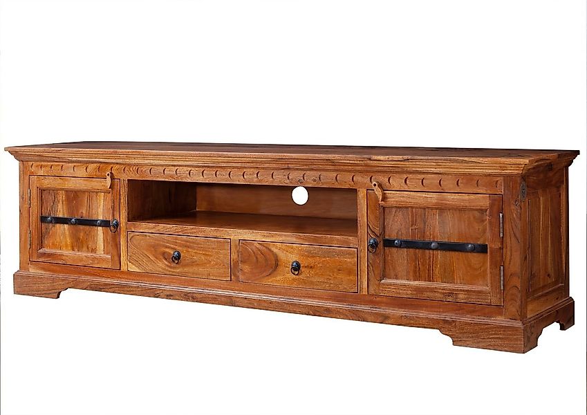 Massivmoebel24 TV-Board (TV-Board Akazie 200x45x55 honig günstig online kaufen