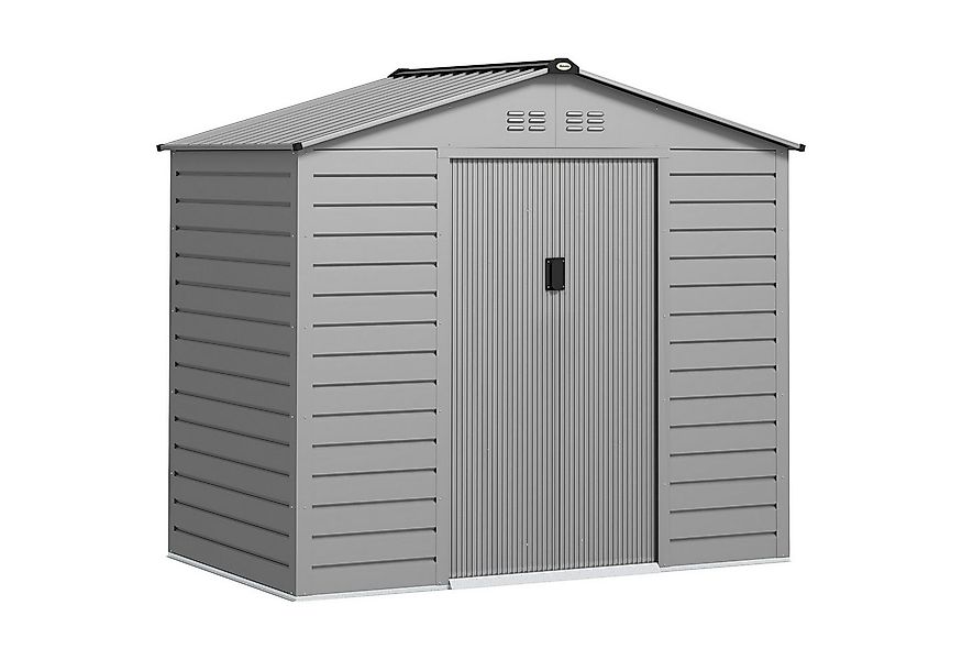 Outsunny Gerätehaus 2,43, mit Satteldach, Abschließbarer Schiebetür, BxT: 2 günstig online kaufen