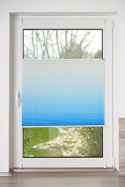 K-HOME Plissee Farbverlauf `Sunrise´, verspannt, Klemmfix, günstig online kaufen