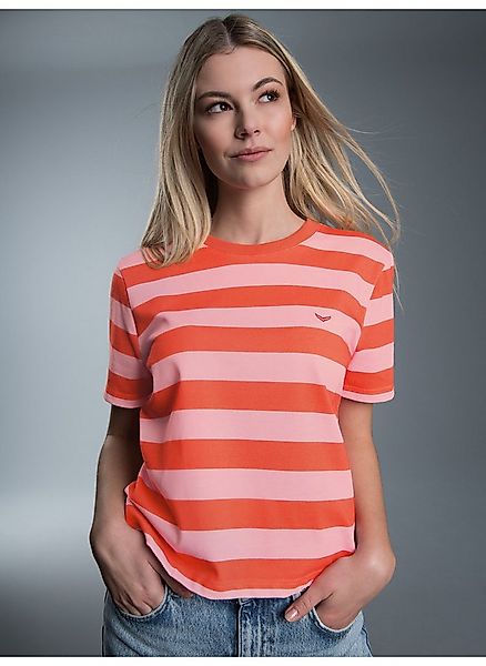 Trigema T-Shirt TRIGEMA Heavy Oversized Shirt mit Ringelmuster (1-tlg) günstig online kaufen