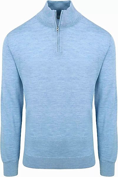 King Essentials The Michael Half Zip Pull Merino Hellblau - Größe XXL günstig online kaufen