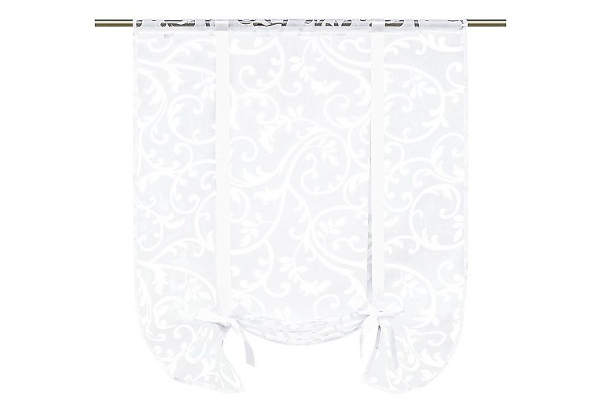 Joyswahl Raffrollo, mit Stangendurchzug, mit Tunnelzug, in Ranken Muster, K günstig online kaufen