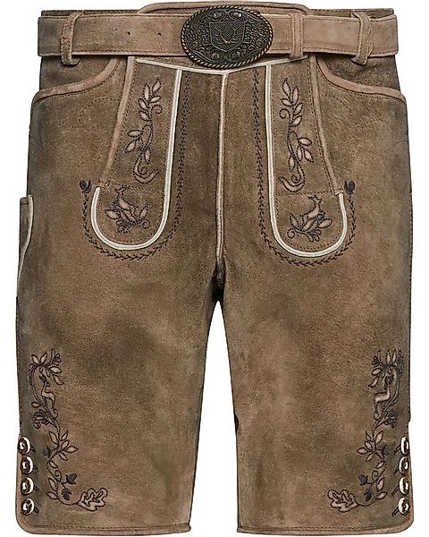 KRÜGER BUAM Trachtenlederhose Kurze Lederhose mit Gürtel günstig online kaufen
