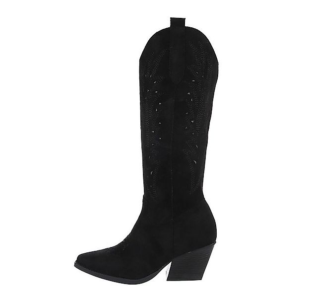 Ital-Design Stylische Damen Stiefel mit Cut-Out-Design und Absatz Westernst günstig online kaufen