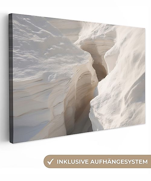 OneMillionCanvasses® Leinwandbild Schlucht - Weiß - günstig online kaufen