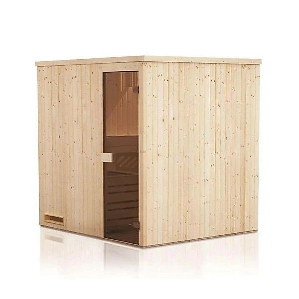 Finntherm Sauna Cenik Naturbelassen 194 cm x 194 cm Wandstärke 40 mm günstig online kaufen
