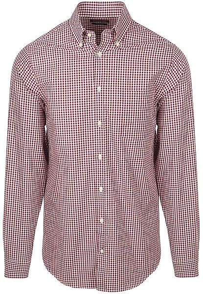 Steppin' Out Poplin Hemd Karos Rot - Größe M günstig online kaufen