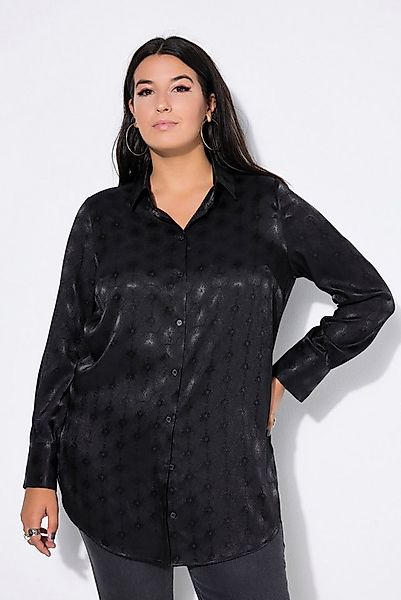 Studio Untold Hemdbluse Hemdbluse Wide Straight Shape Rays-Muster günstig online kaufen