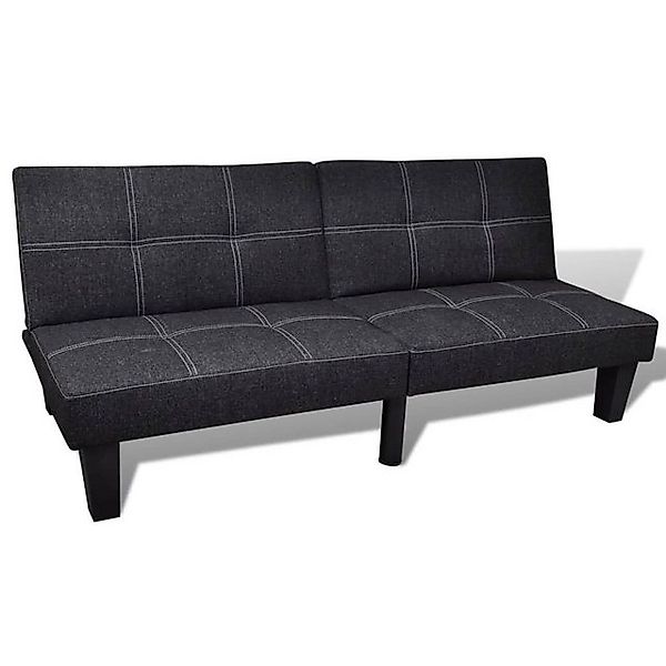 vidaXL Sofa Sofabett Verstellbar Stoff Schwarz günstig online kaufen