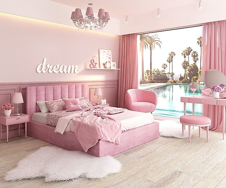 thematys Polsterbett Stauraumbett aus Velours Bett 120x200, 140x200, 160x20 günstig online kaufen