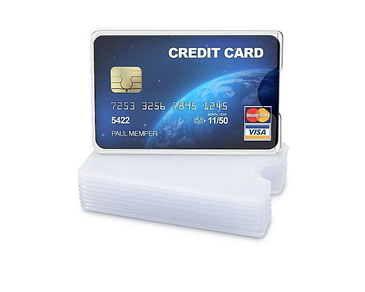 kwmobile Kartenetui 10x Karten Schutzhülle - für Kreditkarten, EC-Karten, K günstig online kaufen