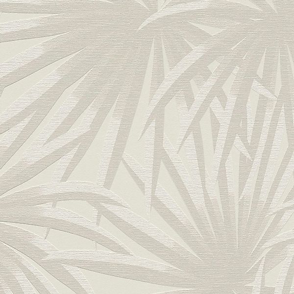 PROFHOME 393381-GU Natur Tapete Floral Matt Creme hell-Grau 0,53 m x 10,05 günstig online kaufen