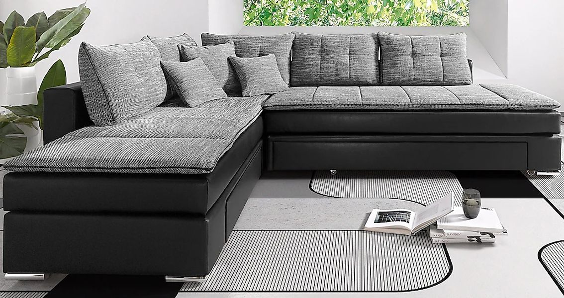 INOSIGN Ecksofa "Boxspringbett Night & Day L-Form mit Dauer-Schlaffunktion günstig online kaufen
