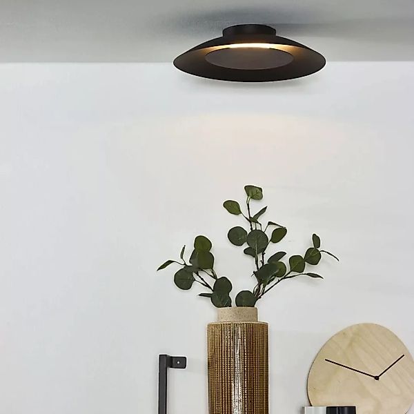 LED-Deckenleuchte Foskal in Schwarz, Ø 34,5 cm günstig online kaufen