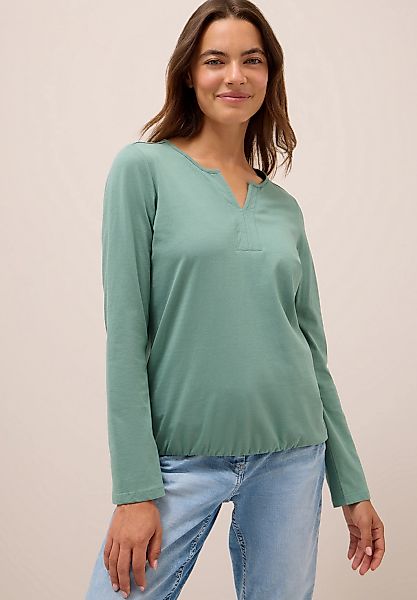 Cecil Tunikashirt, Split Neck, unifarben günstig online kaufen