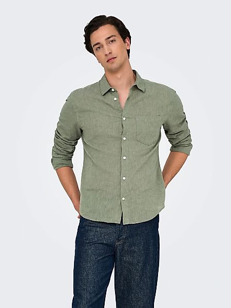 ONLY & SONS Langarmhemd "ONSCAIDEN LIFE REG LS 1 PKT SHIRT NOOS" günstig online kaufen
