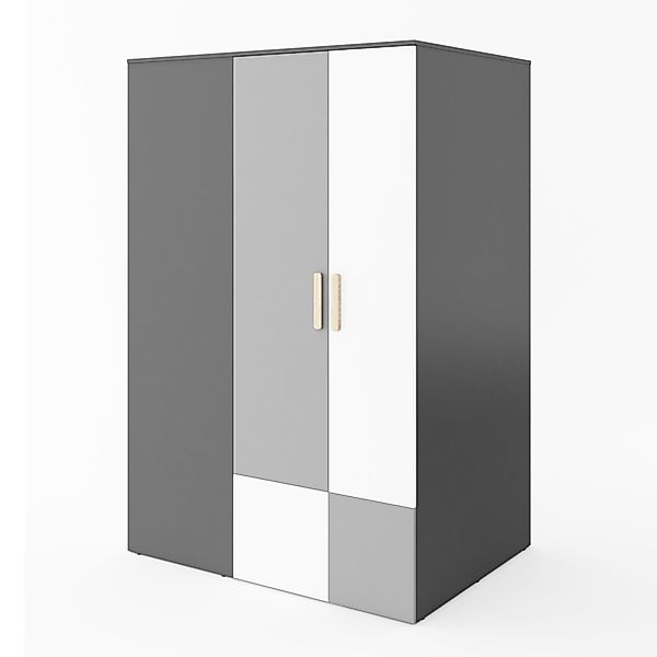 Beautysofa Eckschrank Pok (2 Kleiderstangen, LED-Beleuchtung, günstig online kaufen
