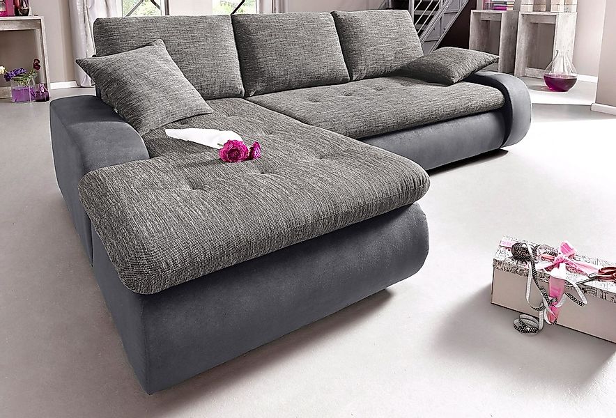 TRENDMANUFAKTUR Ecksofa "Indie, modern und bequem, Materialmix, OTTOs Choic günstig online kaufen