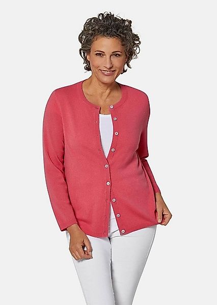 GOLDNER Strickjacke Eleganter Herbstcardigan mit Rundhals Weiche Strickjack günstig online kaufen