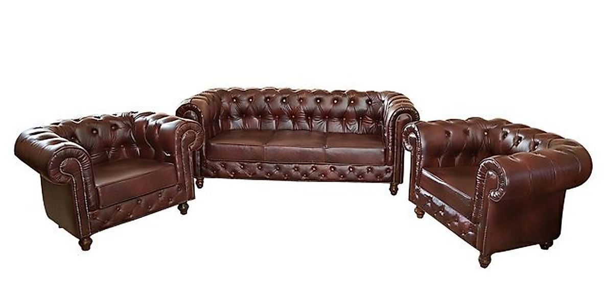 Xlmoebel Sofa Neue Polstergruppe Chesterfield mit Textilbezug, bestehend au günstig online kaufen