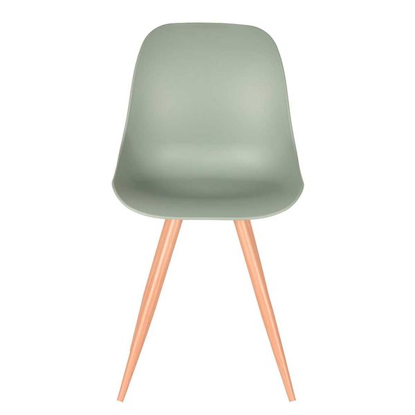 Esstischstuhl in Graugrün Kunststoff Skandi Design (2er Set) günstig online kaufen