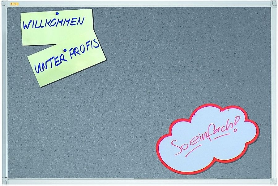 FRANKEN Pinnwand Textiltafel X-tra!Line 60x45cm grau. günstig online kaufen