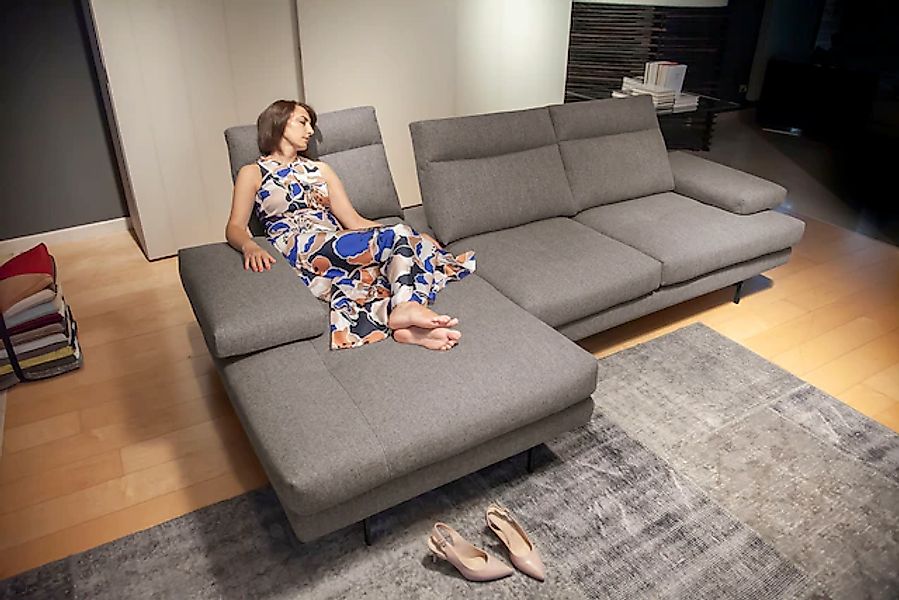 CALIA ITALIA Ecksofa »Toby Wing, Komfortsofa der Extraklasse, bequem, L-For günstig online kaufen