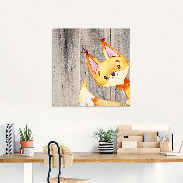 Artland Glasbild »Waldland Freunde - Fuchs«, Tiere, (1 St.), in verschieden günstig online kaufen