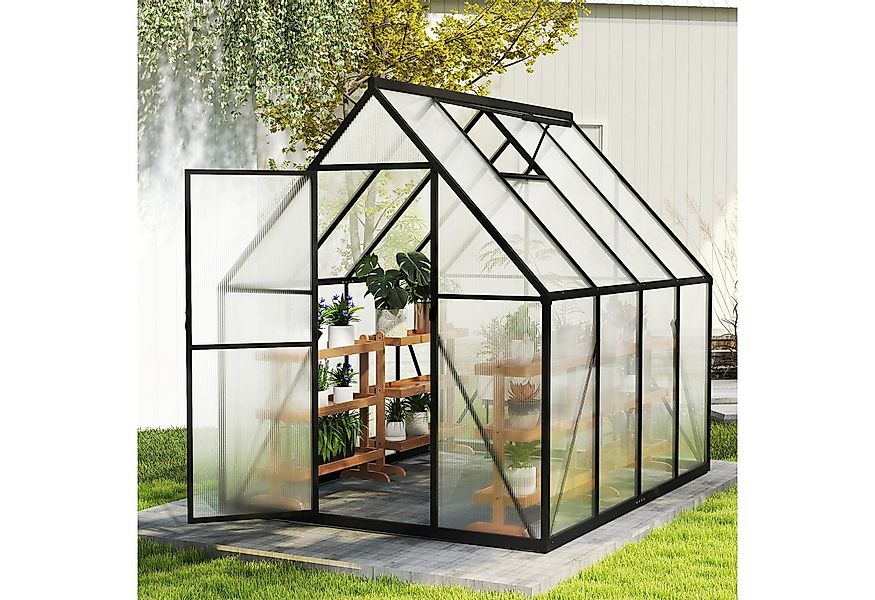 FIVMEN Gewächshaus Premium Gartengewächshäuser Aluminium mit 6 cm Fundament günstig online kaufen