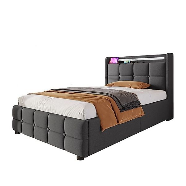 Gotagee Polsterbett Multifunktionsbett Jugendbett Flachbett Stauraumbett Ei günstig online kaufen