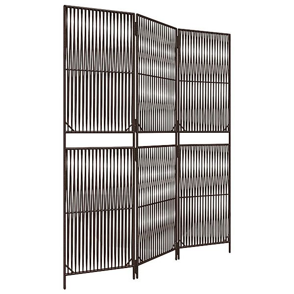 vidaXL Raumteiler Paravent 3-tlg. Braun Poly günstig online kaufen
