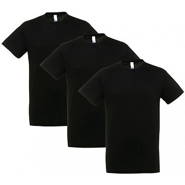 Sols  T-Shirt PACK 3 CAMISETAS NEGRAS COTTON-CUELLO REDONDO günstig online kaufen