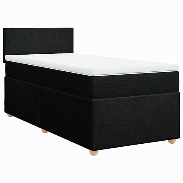 vidaXL Boxspringbett mit Matratze Schwarz Stoff2100376 günstig online kaufen