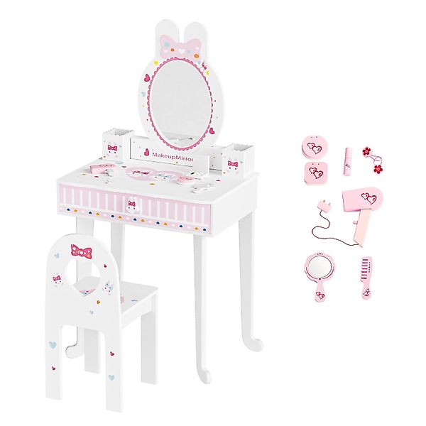 VINGLI Schminktisch mit Hocker und Abnehmbarer günstig online kaufen